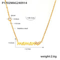 Jewelry wholesale Mother's Day Gift Zircon Letter Heart Pendant Double Layer Necklace