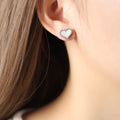 Jewelry wholesale Classic Shell Heart Pendant Necklaces Studs Earrings Jewelry Set