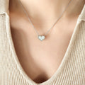 Jewelry wholesale Classic Shell Heart Pendant Necklaces Studs Earrings Jewelry Set