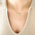 Jewelry wholesale Classic Shell Heart Pendant Necklaces Studs Earrings Jewelry Set
