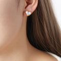 Jewelry wholesale Classic Shell Heart Pendant Necklaces Studs Earrings Jewelry Set