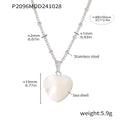 Jewelry wholesale Dainty Fine Jewelry White Sea Shell Heart Pendant Necklaces