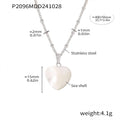 Jewelry wholesale Dainty Fine Jewelry White Sea Shell Heart Pendant Necklaces