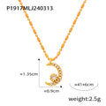 Jewelry wholesale New Arrival Zircon Heart Moon Umbrella Wings Cross Pendant Necklace
