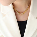 Jewelry wholesale Hot Sale Stainless Steel Hollow Out Heart Cuban Chain Necklaces