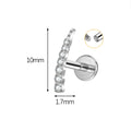 Jewelry wholesale G23 Titanium Claw Set CZ Lip Nose Piercing Jewelry