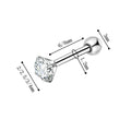 Jewelry wholesale F136 Titanium Tongue Piercings Solitaire Cartilage Earring Stud