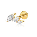 Jewelry wholesale G23 Titanium Bow Knot Lips Shape Zircon Piercings Jewelry