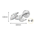 Jewelry wholesale G23 Titanium Bow Knot Lips Shape Zircon Piercings Jewelry
