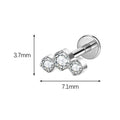 Jewelry wholesale G23 Titanium Bow Knot Lips Shape Zircon Piercings Jewelry