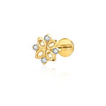 Jewelry wholesale G23 Titanium Hypoallergenic CZ Lip Nose Stud Piercing Jewelry