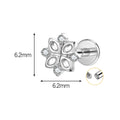 Jewelry wholesale G23 Titanium Hypoallergenic CZ Lip Nose Stud Piercing Jewelry