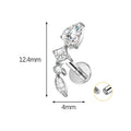 Jewelry wholesale F136 Implant Grade Claw Set Marquise 5A CZ Ear Nose Piercing Stud