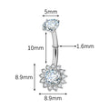 Jewelry wholesale G23 Titanium Double Head Navel Ring & Belly Piercings