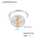 Jewelry wholesale New Arrival Fashion Jewelry Stainless Steel Ripple Heart Pattern Rings
