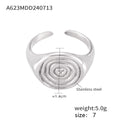 Jewelry wholesale New Arrival Fashion Jewelry Stainless Steel Ripple Heart Pattern Rings