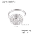 Jewelry wholesale New Arrival Fashion Jewelry Stainless Steel Ripple Heart Pattern Rings