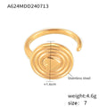 Jewelry wholesale New Arrival Fashion Jewelry Stainless Steel Ripple Heart Pattern Rings