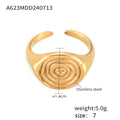 Jewelry wholesale New Arrival Fashion Jewelry Stainless Steel Ripple Heart Pattern Rings