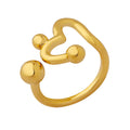 Jewelry wholesale Wholesale Stainless Steel Fine Jewelry Beads Heart Hug Rings