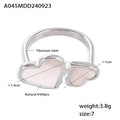 Jewelry wholesale New Arrival Stainless Steel Jewelry White Shell Heart Hug Rings