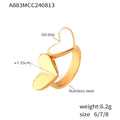 Jewelry wholesale New Arrival Stainless Steel Oil Rip Two Heart Hug Rings For Gift