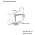 Jewelry wholesale New Arrival Stainless Steel Oil Rip Two Heart Hug Rings For Gift
