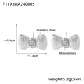Jewelry wholesale Elegant Dainty Heart Zircon Bow Knot Shape Anti Tarnish Studs Earrings