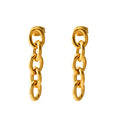 Jewelry wholesale 18K Gold Plated Chain Stainless Steel Vintage Temperament Earrings