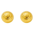 Jewelry wholesale 18K Gold Plated Hammered Round Stainless Steel Earrings