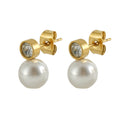 Jewelry wholesale 18k Pearl Personalized Hundred Stainless Steel Earrings