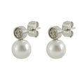 Jewelry wholesale 18k Pearl Personalized Hundred Stainless Steel Earrings
