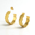 Jewelry wholesale 18K Plated Vintage Geometric Design Stainless Steel Stud Earrings