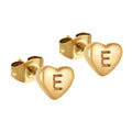 Jewelry wholesale Stainless Steel Heart 26 Alphabet Earrings