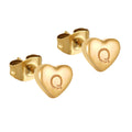 Jewelry wholesale Stainless Steel Heart 26 Alphabet Earrings