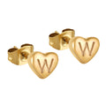 Jewelry wholesale Stainless Steel Heart 26 Alphabet Earrings