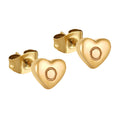Jewelry wholesale Stainless Steel Heart 26 Alphabet Earrings
