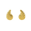 Jewelry wholesale Bumpy Textured Drop Stainless Steel Earrings