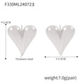 Jewelry wholesale Classic Dainty Jewelry High Polish Heart Waterproof Studs Earrings
