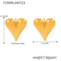 Jewelry wholesale Classic Dainty Jewelry High Polish Heart Waterproof Studs Earrings