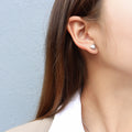 Jewelry wholesale Dainty Wholesale 18K Gold Plated High Polish Heart Studs Earrings