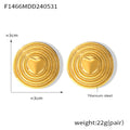 Jewelry wholesale Factory Direct Sale Round Shield Shape Heart Pattern Studs Earrings