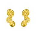 Jewelry wholesale French Vintage Stainless Steel Irregular Petal Ruffled Stud Earrings