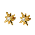 Jewelry wholesale French Vintage Zirconia Octomom Stainless Steel Stud Earrings