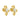 Jewelry wholesale New Arrival Gold Large Petal Pearl Stainless Steel Earrings