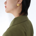 Jewelry wholesale New Arrival Jewelry Hammer Pattern Heart Waterproof Studs Earrings