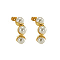 Jewelry wholesale New Arrival Stainless Steel Pearl Pea Earrings