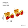 Jewelry wholesale Fashion Stainless Steel 18K Zirconia Bow Earrings
