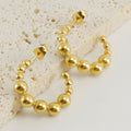 Jewelry wholesale Stainless Steel 18K Gold Fashion C Shape Earrings