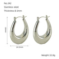 Jewelry wholesale Stainless Steel Minimalist Glossy Earrings